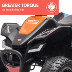 Kahuna Licensed 12v MCL35 McLaren Kids Electric Quad Bike - Black -Kids Car Sales Kahuna MCL35 McLaren Toy Ride On Electric Quad Bike Black 11