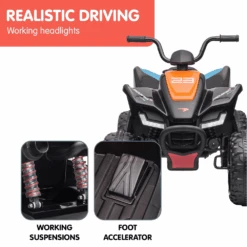 Kahuna Licensed 12v MCL35 McLaren Kids Electric Quad Bike - Black -Kids Car Sales Kahuna MCL35 McLaren Toy Ride On Electric Quad Bike Black 9