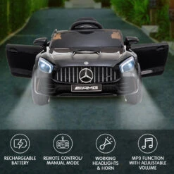 Licensed Mercedes Benz AMG GTR 12v Kids Electric Ride On With Remote - Black 16 Licensed Mercedes Benz AMG GTR 12v Kids Electric Ride On With Remote - Black -Kids Car Sales Kahuna Mercedes Benz Licensed Kids Electric Ride On Car Remote Control Black 02