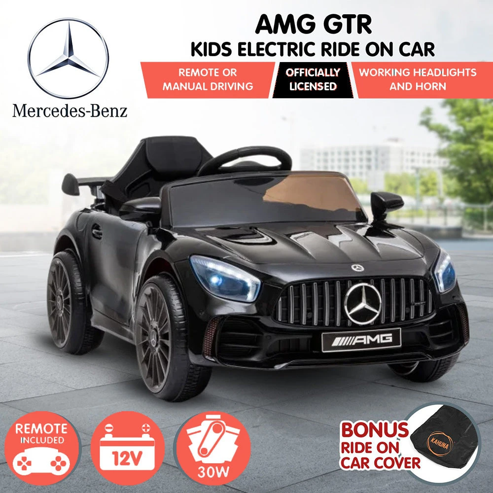 Licensed Mercedes Benz AMG GTR 12v Kids Electric Ride On With Remote - Black 2 Licensed Mercedes Benz AMG GTR 12v Kids Electric Ride On With Remote - Black - Image 2