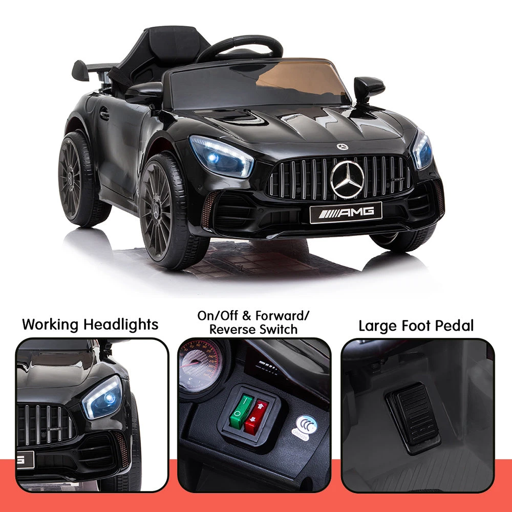 Licensed Mercedes Benz AMG GTR 12v Kids Electric Ride On With Remote - Black 5 Licensed Mercedes Benz AMG GTR 12v Kids Electric Ride On With Remote - Black - Image 5