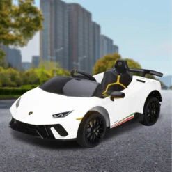 Kahuna Lamborghini 12v Performante Kids Electric Ride On With Remote - White 14 Kahuna Lamborghini 12v Performante Kids Electric Ride On With Remote - White -Kids Car Sales KahunaLamborghiniPerformanteKidsElectricRideOnCarRemoteControlbyKahuna Whit 7