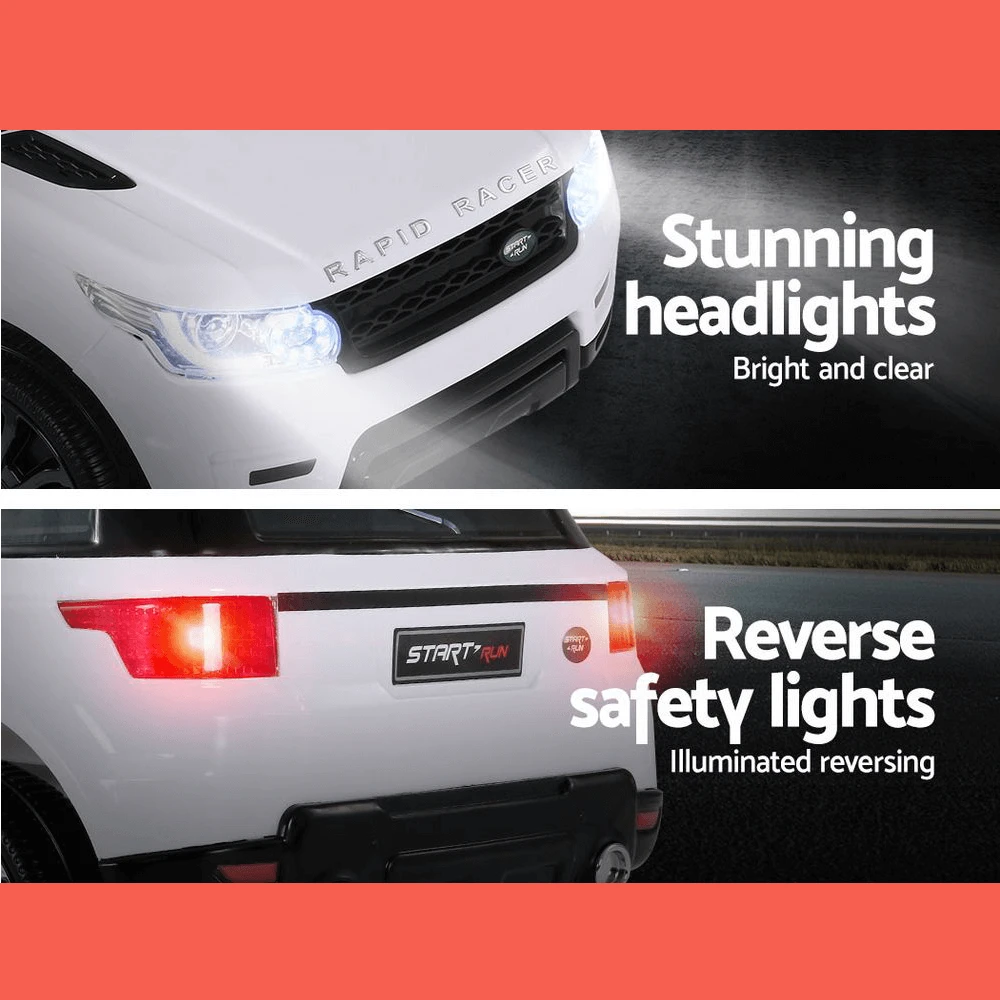 Kids Electric 12v Sports Ride-On Kids Car - White 5 Kids Electric 12v Sports Ride-On Kids Car - White - Image 5