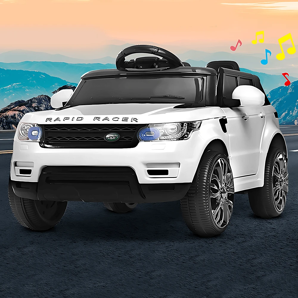 Kids Electric 12v Sports Ride-On Kids Car - White 2 Kids Electric 12v Sports Ride-On Kids Car - White - Image 2