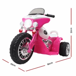 Kids Electric 6v White 3-Wheel Chopper-Style Pink Ride-On Motorbike -Kids Car Sales Kids Electric 6v White 3 Wheel Chopper Style Pink Ride On Motorbike 1