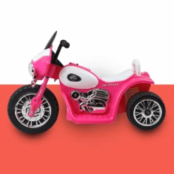 Kids Electric 6v White 3-Wheel Chopper-Style Pink Ride-On Motorbike -Kids Car Sales Kids Electric 6v White 3 Wheel Chopper Style Pink Ride On Motorbike 3