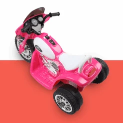 Kids Electric 6v White 3-Wheel Chopper-Style Pink Ride-On Motorbike -Kids Car Sales Kids Electric 6v White 3 Wheel Chopper Style Pink Ride On Motorbike 5