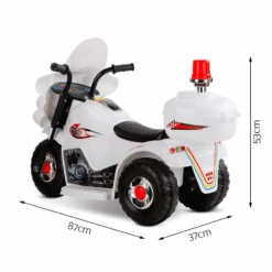 Kids Electric 6v White 3-Wheel Ride-On Motorbike -Kids Car Sales Kids Electric 6v White 3 Wheel Ride On Motorbike 5