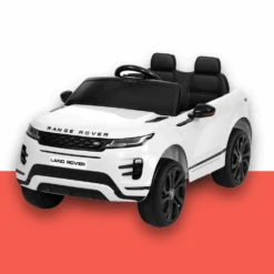 Licensed Land Rover 12V Electric Kids Ride On Car - White -Kids Car Sales Kids Electric Ride On Car Land Rover Licensed Toy Cars Remote 12V Battery White 5