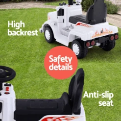 Kids Electric Toy Truck 6v Ride-On Kids Car - White -Kids Car Sales Kids Electric Toy Truck 6v Ride On Kids Car White 01
