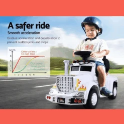 Kids Electric Toy Truck 6v Ride-On Kids Car - White -Kids Car Sales Kids Electric Toy Truck 6v Ride On Kids Car White 03