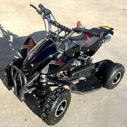 MJM 49cc Petrol Powered 2-Stroke Sports Kids ATV Quad Bike - Black