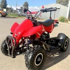 MJM 49cc Petrol Powered 2-Stroke Sports Kids ATV Quad Bike - Red