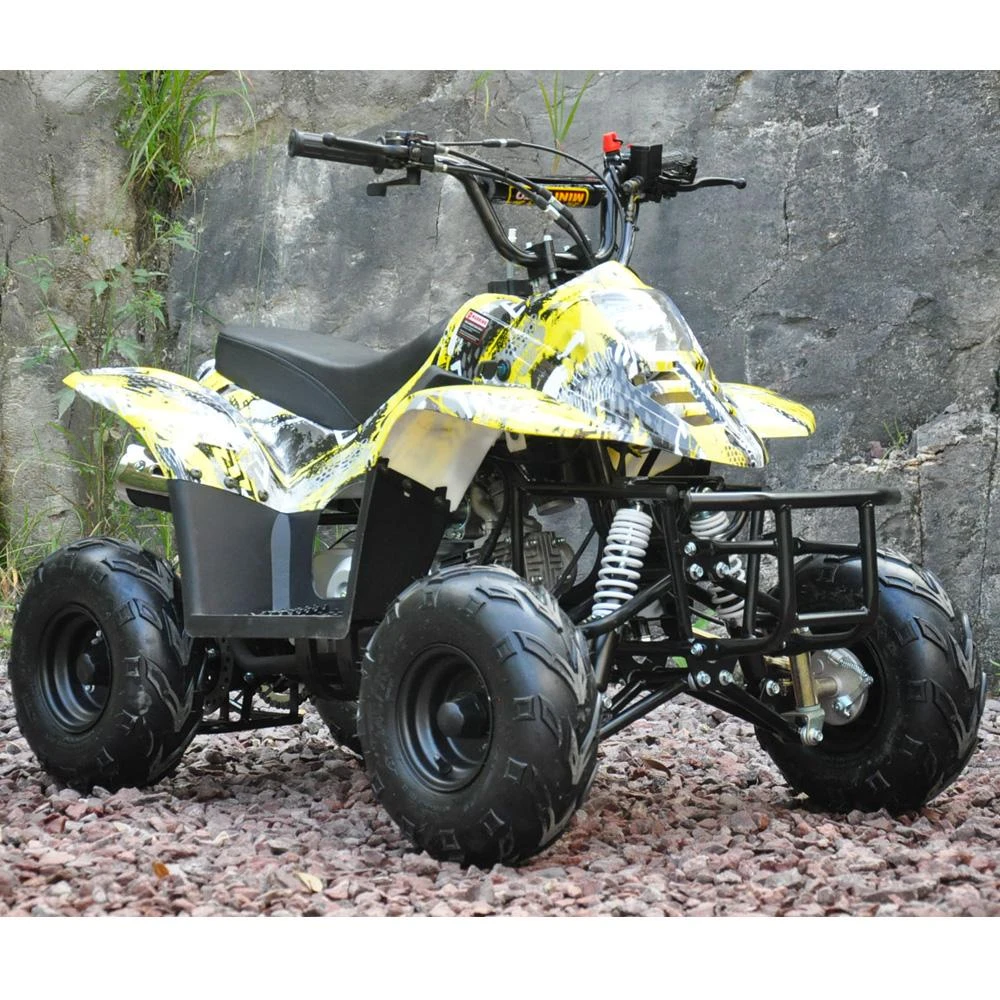 Motoworks 110cc Petrol Powered 4-Stroke Sports Kids Quad Bike - Yellow 3 Motoworks 110cc Petrol Powered 4-Stroke Sports Kids Quad Bike - Yellow - Image 3