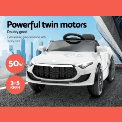 Maserati Inspired 12v Kids Ride On Car - White -Kids Car Sales Maserati Inspired 12v Kids Ride On Car White 11