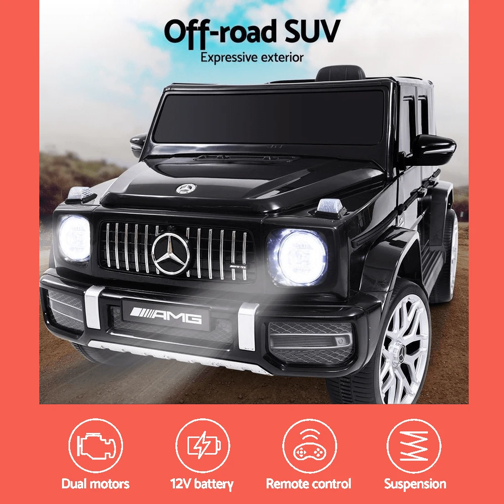 Mercedes Benz AMG G63 Licensed 12v 60W Ride-On Kids Car - Black 7 Mercedes Benz AMG G63 Licensed 12v 60W Ride-On Kids Car - Black - Image 7