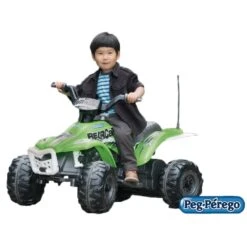 Peg Perego Corral Bearcat Green 6v Ride-On Kids Quad Bike 8 Peg Perego Corral Bearcat Green 6v Ride-On Kids Quad Bike -Kids Car Sales Peg Perego Corral Bearcat Green 6v Ride On Kids Quad Bike Kid Driving White Background 2