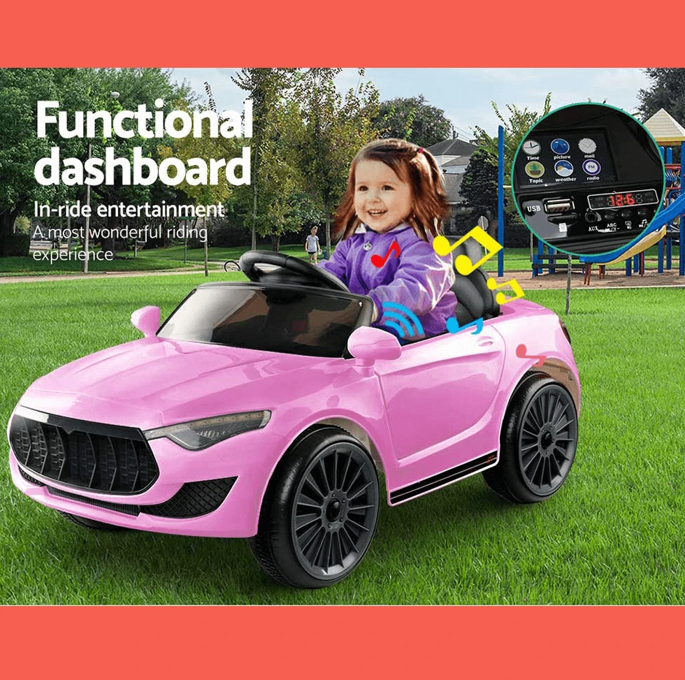 Maserati Inspired 12v Kids Ride On Car - Pink 8 Maserati Inspired 12v Kids Ride On Car - Pink - Image 8