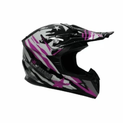 TDRMOTO Kids Full-Face Motorbike/ATV Helmet - Black -Kids Car Sales Pinkside