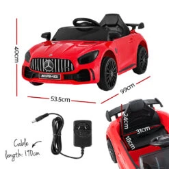 Mercedes-Benz AMG GTR Licensed 12v Electric Kids Ride-On Car - White -Kids Car Sales RCAR AMGGTR S RD 01