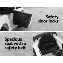 Mercedes-Benz AMG GTR Licensed 12v Electric Kids Ride-On Car - White -Kids Car Sales RCAR AMGGTR S WH 05