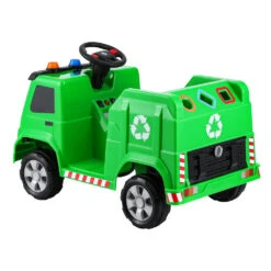 Rigo 12v Kids Electric Garbage Truck Ride On Car - Green -Kids Car Sales RCAR C POLICE TRUCK 12V GN 190848 02
