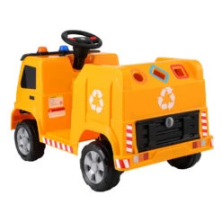 Rigo 12v Kids Electric Garbage Truck Ride On Car - Yellow -Kids Car Sales RCAR C POLICE TRUCK 12V YE 190847 02