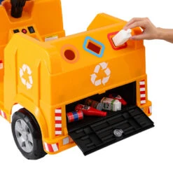 Rigo 12v Kids Electric Garbage Truck Ride On Car - Yellow -Kids Car Sales RCAR C POLICE TRUCK 12V YE 190847 03