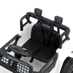 Kids Electric 12v Ride On Jeep With Remote Control - White -Kids Car Sales RCAR JEP 4WS WH 04