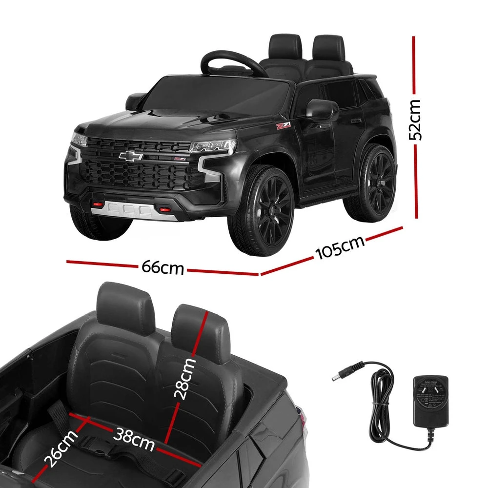 Licensed Chevrolet Tahoe 12v Kids Electric Ride On Car With Remote - Black 2 Licensed Chevrolet Tahoe 12v Kids Electric Ride On Car With Remote - Black - Image 2