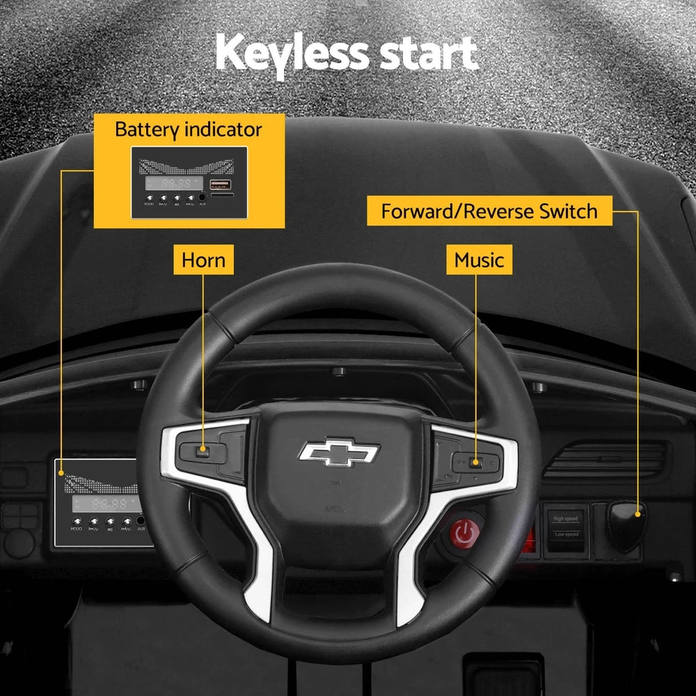 Licensed Chevrolet Tahoe 12v Kids Electric Ride On Car With Remote - Black 4 Licensed Chevrolet Tahoe 12v Kids Electric Ride On Car With Remote - Black - Image 4