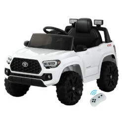 Licensed Toyota Tacoma 12v Off Road Kids Electric Ride On With Remote - White