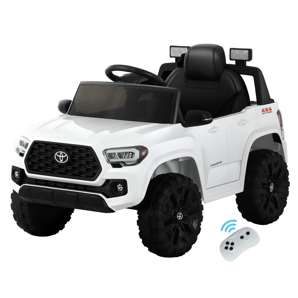 Licensed Toyota Tacoma 12v Off Road Kids Electric Ride On With Remote - White 1 Licensed Toyota Tacoma 12v Off Road Kids Electric Ride On With Remote - White