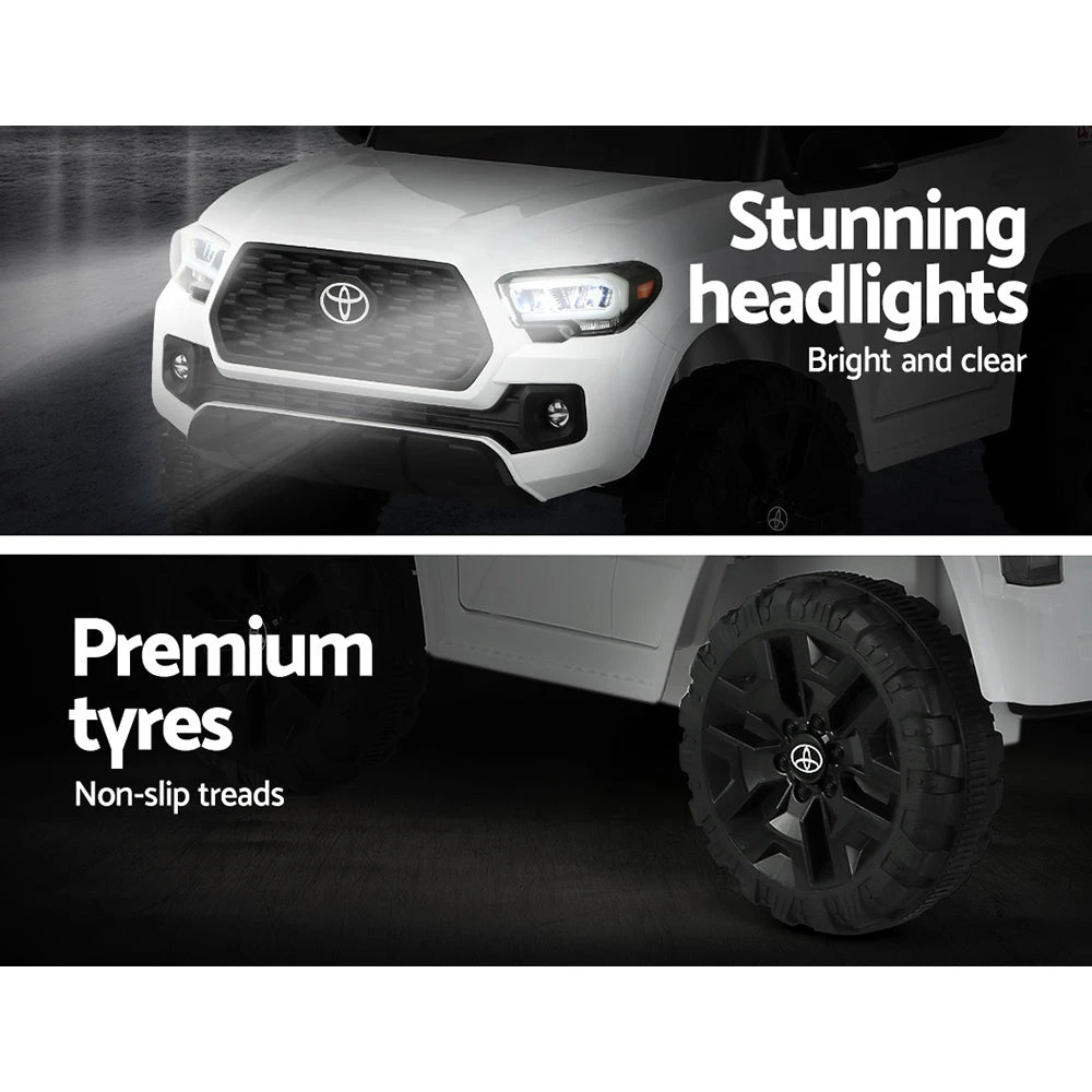 Licensed Toyota Tacoma 12v Off Road Kids Electric Ride On With Remote - White 7 Licensed Toyota Tacoma 12v Off Road Kids Electric Ride On With Remote - White - Image 7
