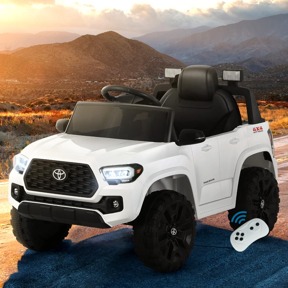 Licensed Toyota Tacoma 12v Off Road Kids Electric Ride On With Remote - White 8 Licensed Toyota Tacoma 12v Off Road Kids Electric Ride On With Remote - White - Image 8