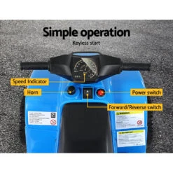 Rigo 4 Wheeler 6v Electric Kids Quad Bike - Blue -Kids Car Sales RCAR MBIKE ATV BU 71685 04