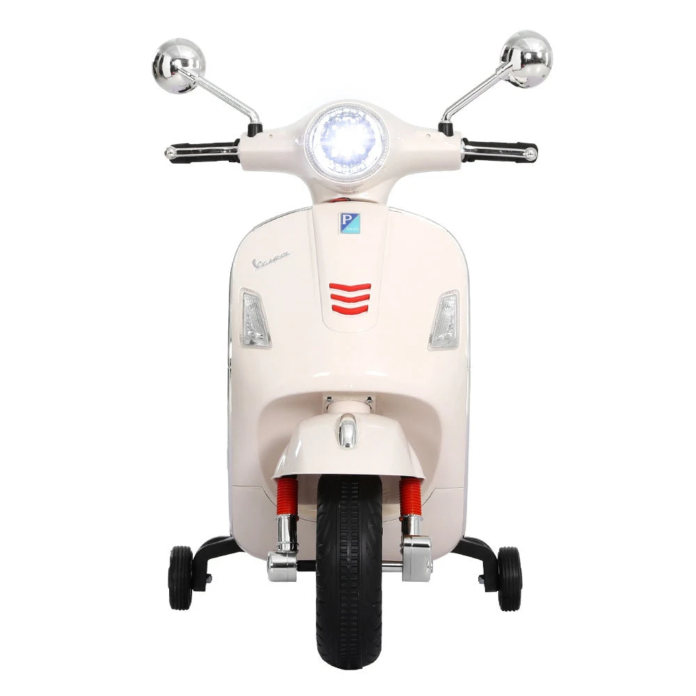 Vespa Licensed GTS Kids Electric Ride-On Motorcycle - White 4 Vespa Licensed GTS Kids Electric Ride-On Motorcycle - White - Image 4