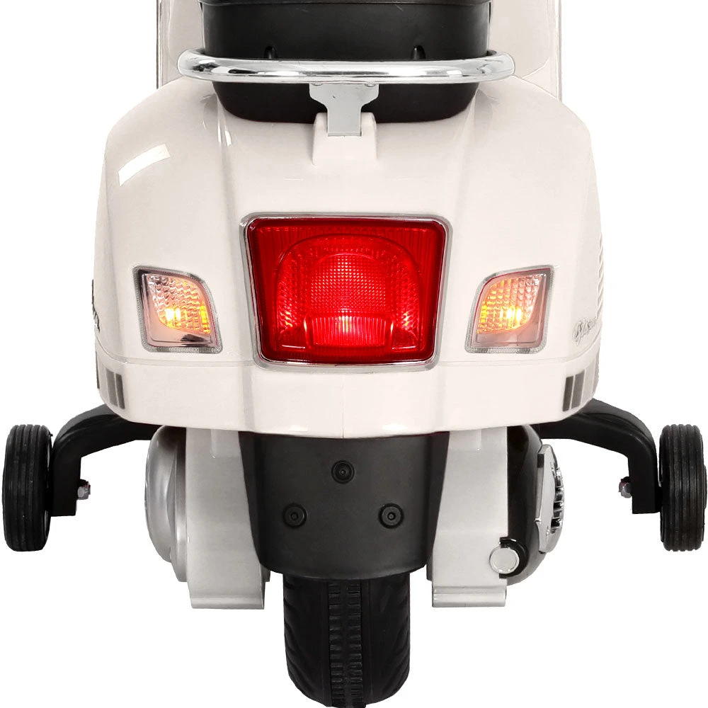 Vespa Licensed GTS Kids Electric Ride-On Motorcycle - White 5 Vespa Licensed GTS Kids Electric Ride-On Motorcycle - White - Image 5