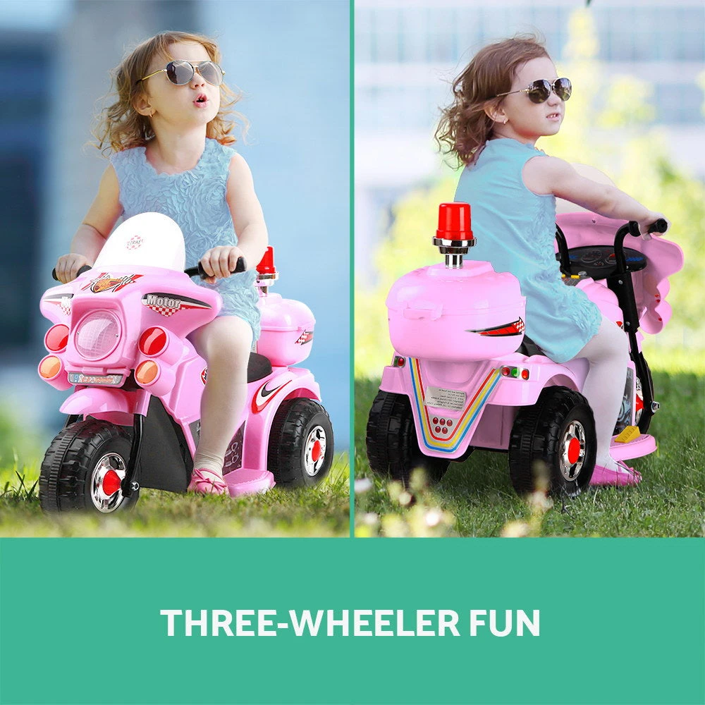 Kids Electric 6v Pink 3-Wheel Ride-On Motorbike 3 Kids Electric 6v Pink 3-Wheel Ride-On Motorbike - Image 3
