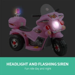 Kids Electric 6v Pink 3-Wheel Ride-On Motorbike 10 Kids Electric 6v Pink 3-Wheel Ride-On Motorbike -Kids Car Sales RCAR MBIKE99 PK 04