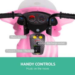 Kids Electric 6v Pink 3-Wheel Ride-On Motorbike 11 Kids Electric 6v Pink 3-Wheel Ride-On Motorbike -Kids Car Sales RCAR MBIKE99 PK 05