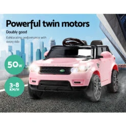 Kids Electric 12v Sports Ride-On Kids Car - Pink 20 Kids Electric 12v Sports Ride-On Kids Car - Pink -Kids Car Sales RCAR RANGEROVER PK 08