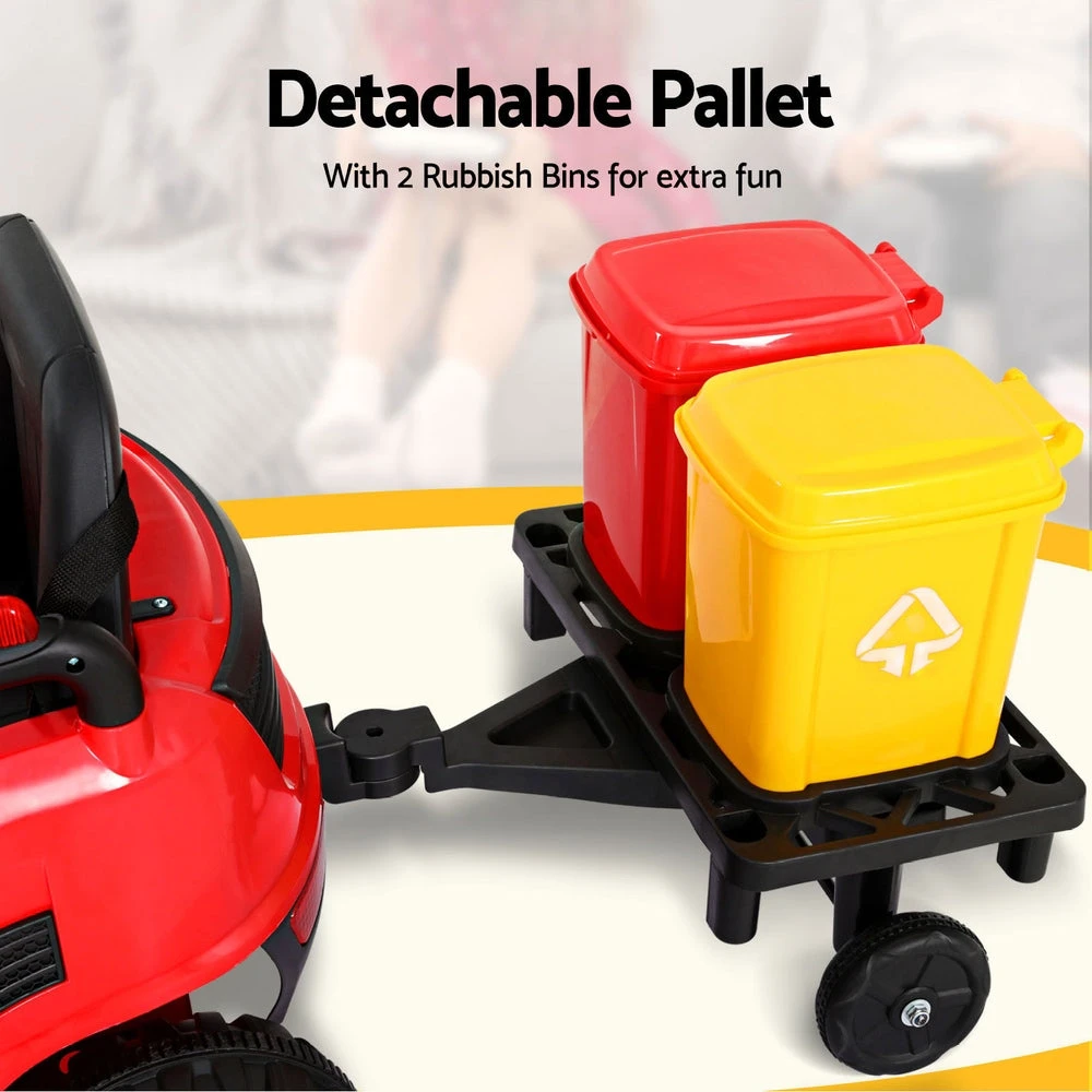 Rigo Kids 12v Street Sweeper Kids Electric Ride On Car With Remote - Red 6 Rigo Kids 12v Street Sweeper Kids Electric Ride On Car With Remote - Red - Image 6