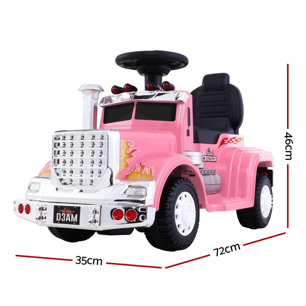 Kids Electric Toy Truck 6v Ride-On Kids Car - Pink 2 Kids Electric Toy Truck 6v Ride-On Kids Car - Pink - Image 2