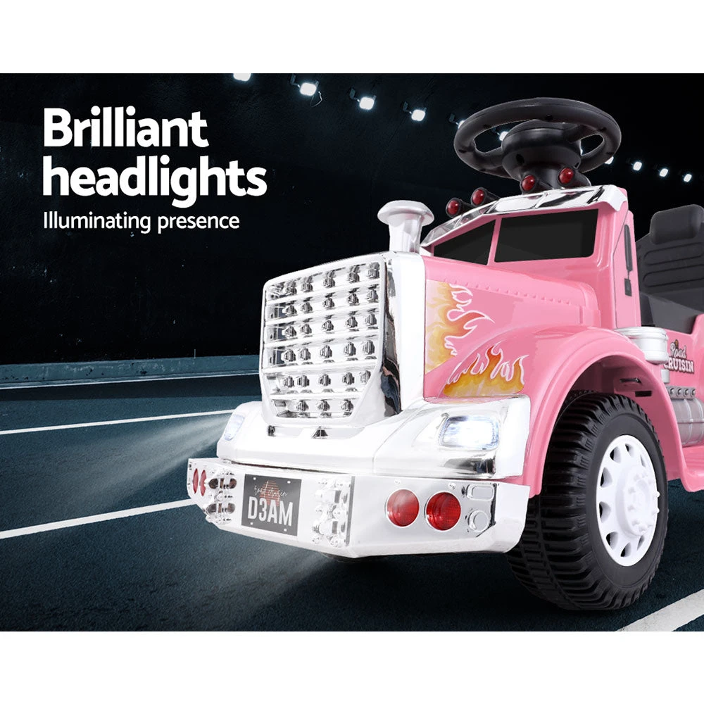 Kids Electric Toy Truck 6v Ride-On Kids Car - Pink 5 Kids Electric Toy Truck 6v Ride-On Kids Car - Pink - Image 5