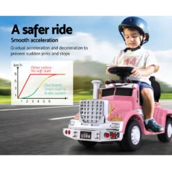 Kids Electric Toy Truck 6v Ride-On Kids Car - Pink 19 Kids Electric Toy Truck 6v Ride-On Kids Car - Pink -Kids Car Sales RCAR TRUCK 25W PK 08