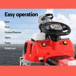 Red Fire Truck Rescue 6v Ride-on Kids Car -Kids Car Sales Red Fire Truck Rescue 6v Ride on Kids Car 5