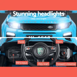 Rigo Kids Electric 12v Ride-On Kids Car With Remote - Blue -Kids Car Sales Rigo Kids Electric 12v Ride On Kids Car with Remote Blue 1