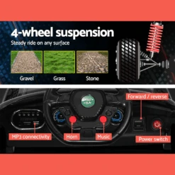 Rigo Kids Electric 12v Sports Ride-On Kids Car - Black 18 Rigo Kids Electric 12v Sports Ride-On Kids Car - Black -Kids Car Sales Rigo Kids Electric 12v Sports Ride On Kids Car Black 3