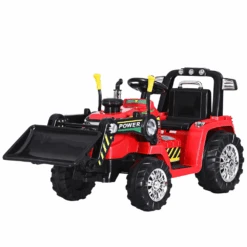 Rigo Kids 6v Tractor Digger Electric Kids Ride-On With Remote - Red